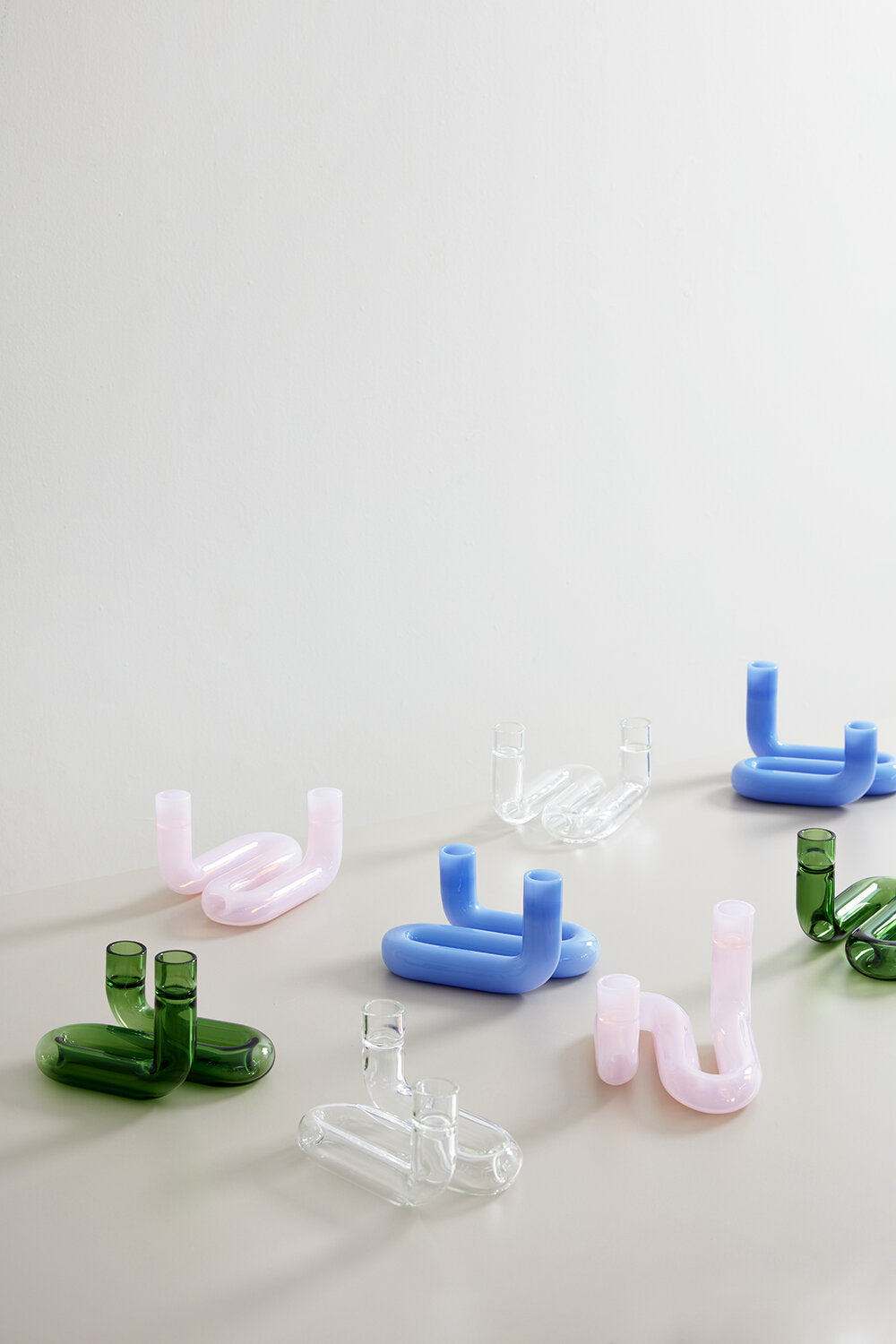 Wave lysestage, Milky Rose - H10 cm.